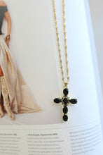 Load image into Gallery viewer, Adorn Cross Necklace // Black💧
