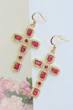 Load image into Gallery viewer, Bejeweled Cross Earring
