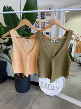 Load image into Gallery viewer, Nessa Knit Vest// Tangerine
