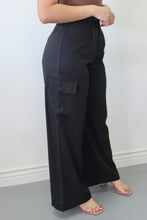 Load image into Gallery viewer, Black Cargo Trouser
