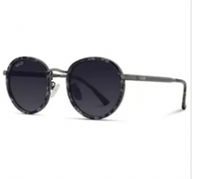 Load image into Gallery viewer, Olivia Round Sunglasses // White Tortoise / Black Lens
