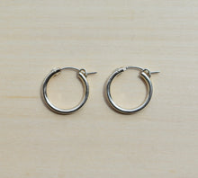 Load image into Gallery viewer, Silver Halo Hoops

