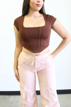 Load image into Gallery viewer, Jasmin Corset Top// Chocolate
